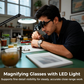 📢📢50% OFF !! ⏰Precision LED Magnifier for Electronics & Crafts – Illuminated Magnifying Glass with Light for Repair, Soldering, Jewelry, DIY & Close Work ✨