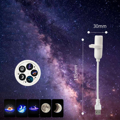 Flexible Gooseneck Star & Moon Projector Lamp