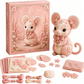 🎀50% OFF | Pink Enchanted Forest DIY Felt Patchwork Kit – Pre-Cut Pieces & Step-by-Step Guide, Relaxing Screen-Free Craft!