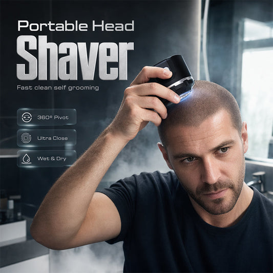 🥳2026 HOT SALE🥳💞50K+ SOLD!💈💪 50% OFF! Men‘s Electric Head Shaver – Stainless steel blades, ergonomic self‑haircut design. 6hr battery, compact & portable. DIY buzz cut at home! ⚡✨