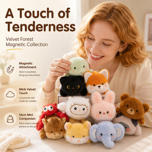🧲 Cute Magnetic Plush Doll — Soft Fridge Magnet Toy | Adorable Kawaii Design