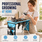 🐾50% OFF NOW ! ✂️2-in-1 Foldable Pet Grooming Bed – Breathable Mesh Cat & Dog Bathing Station with Storage Pockets, Home Pet Grooming Table