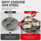 🏆 Last Day Special Price £9.99!🎁3-in-1 Stainless Steel Egg Poacher – Poach, Steam, Bake – 304 Steel, Non-Stick Release, One Pan, Endless Breakfasts ✨